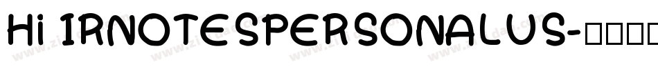 Hi IRNOTESPERSONALUS字体转换